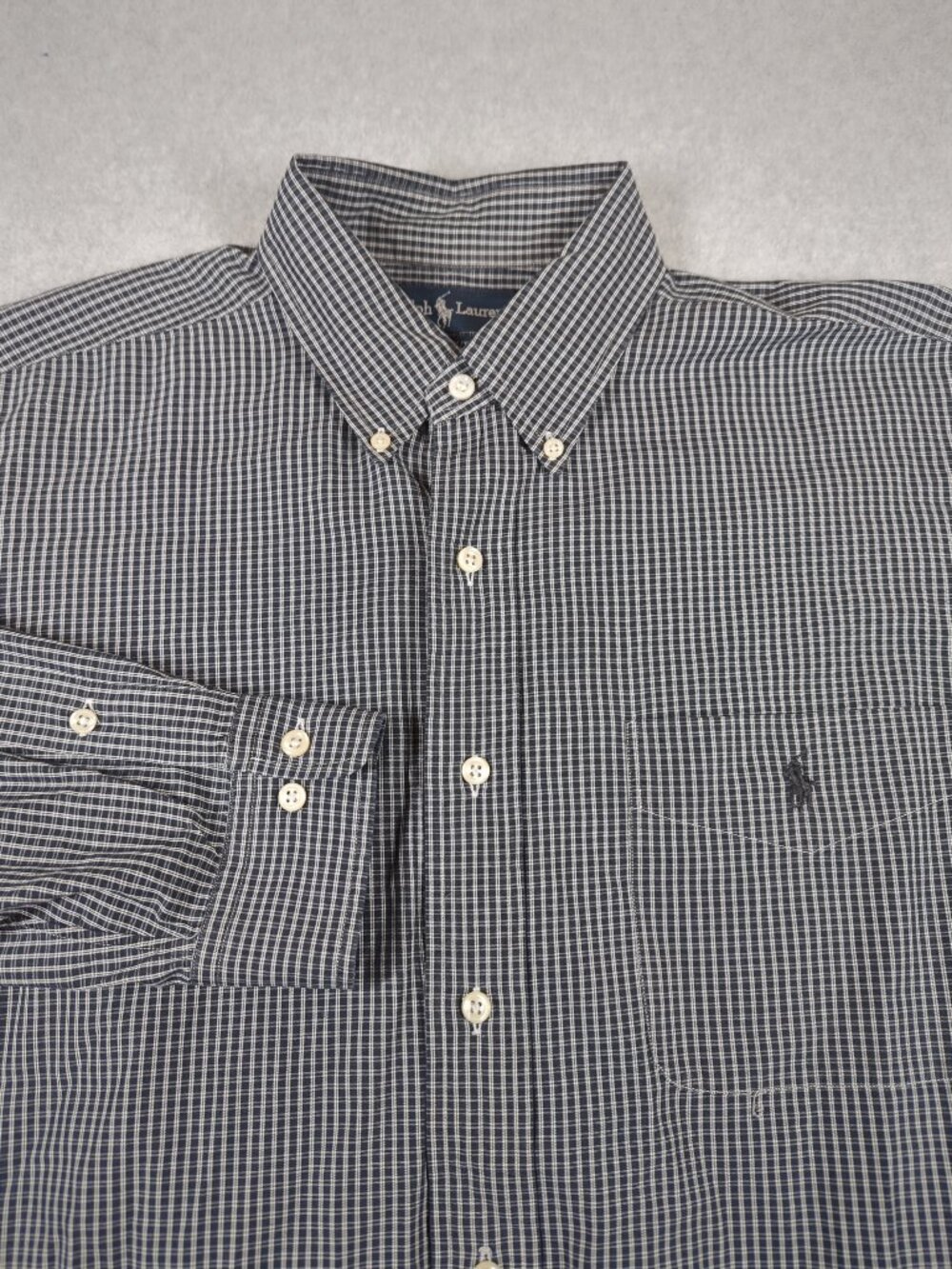 Vintage Ralph Lauren Yarmouth Shirt Men's 16.5 Long Sleeve Button Down